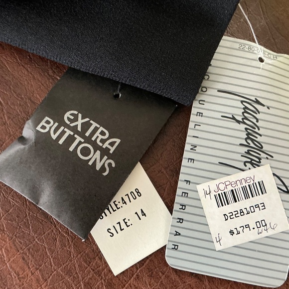 VTG JACQUELINE FERRAR Women 14 Dbl  Breasted Jacket Boxy Structured Trendy Y2K - Picture 13 of 13